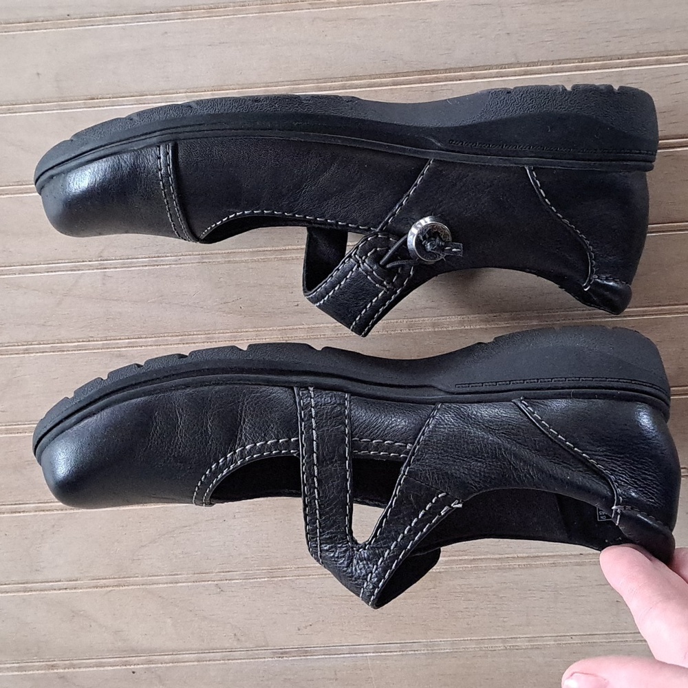 Clarks Collection Carleigh Leather Mary Jane Top Stitched Shoes Ultimate Comfort - Picture 5 of 10
